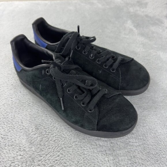 Adidas Original Stan Smith  Black and Blue Men's Sneakers Size 8 US - S80501 - Picture 1 of 15
